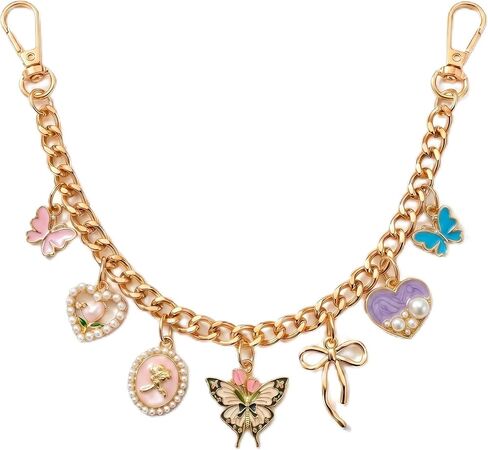 YOJO Bag Chain Charm, Decorative Keychain for Handbags, Backpacks, Totes, Multi Charm Jewelry Gift for Women in Saudi Arabia