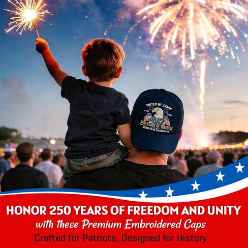 United States 250th Anniversary Hat - 1776-2026 Embroidered Freedom Eagle Baseball Cap, 250th Anniversary USA Hat for Men and Women Dark Blue in Saudi Arabia