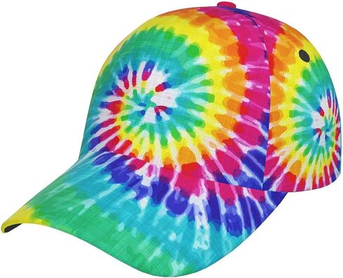 Tie Dye Rainbow Baseball Cap Snapback Hats Adjustable Trucker Hat for Men Women in Saudi Arabia