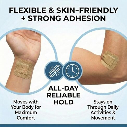 120Pcs Small Breathable Fabric Bandages Flexible Adhesive Multi-Shapes for Face Joints Wound Care in Saudi Arabia