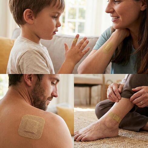 120Pcs Small Breathable Fabric Bandages Flexible Adhesive Multi-Shapes for Face Joints Wound Care in Saudi Arabia