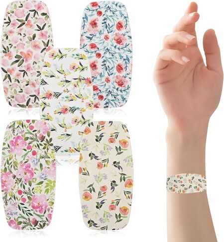 100 Pcs Large Bandaids Waterproof 2 X 4, Flexible Adhesive Flower Bandaids for First Aids to Protect Wounds, PE Large Bandages for Wounds in Saudi Arabia