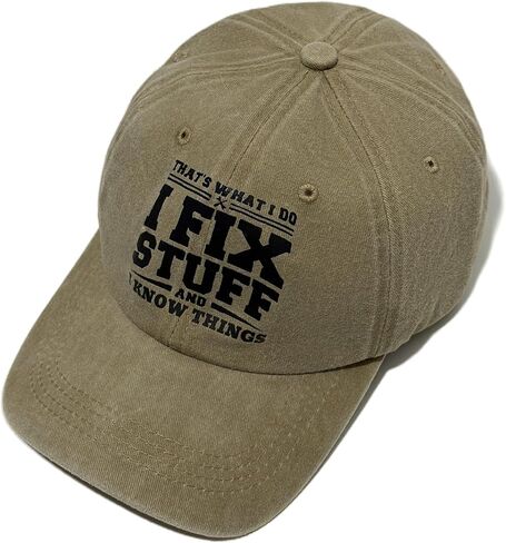 Gifts for Men Dad Birthday Gift for Fathers Day Mens Gifts Ideas - I FIX Stuff and I Know Things Hats for Men Baseball Cap in Saudi Arabia
