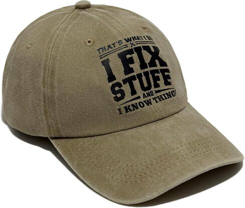 Gifts for Men Dad Birthday Gift for Fathers Day Mens Gifts Ideas - I FIX Stuff and I Know Things Hats for Men Baseball Cap in Saudi Arabia