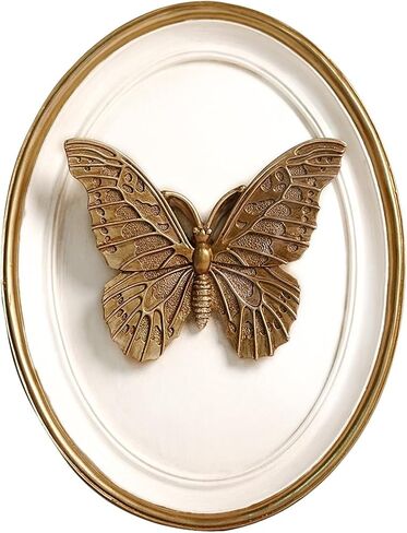 BILXIM Vintage Wall Sculpture, Ornate Black and Gold Rose Relief Oval Wall Art, French Country Resin Floral Plaque Decor for Living Room Bedroom Gallery Wall in Saudi Arabia