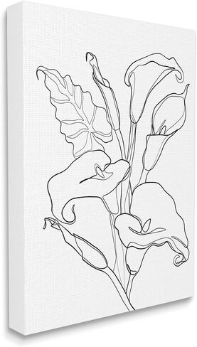 Stupell Industries Calla Lily Floral Stem Modern Minimal Line Drawing in Kuwait