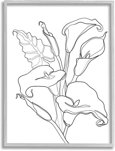 Stupell Industries Calla Lily Floral Stem Modern Minimal Line Drawing in Kuwait