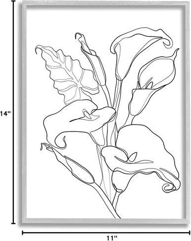 Stupell Industries Calla Lily Floral Stem Modern Minimal Line Drawing in Kuwait