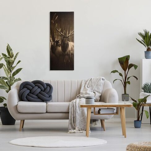 Stupell Industries Strong Buck and Woodland Deer Portrait Realistic Drawing in Kuwait