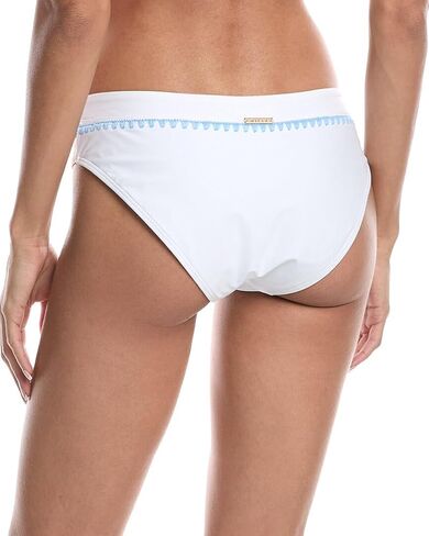 MILLY Womens Carvico with Crochet Stitch Bikini Bottom, M, White in Saudi Arabia