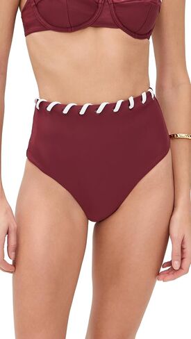 SIMKHAI Women's Milou High Waisted Bikini Bottoms in Kuwait