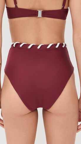 SIMKHAI Women's Milou High Waisted Bikini Bottoms in Kuwait