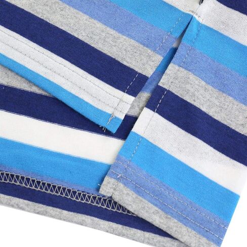 Men’s Striped Polo Shirt Short Sleeve Casual Collared T Shirt Soft Breathable Cotton Blend Summer Golf Polo Tee with Pocket in Kuwait