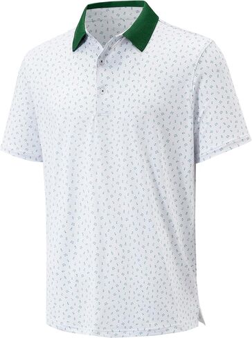Golf Shirts for Men Short Sleeve Moisture Wicking Dry Fit Print Performance Athletic Summer Casual Golf Polo T Shirts in Saudi Arabia