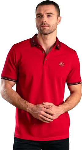 PAVI ITALY Polo Shirt red Premium Cotton Fabric Elastane Men's with Exclusive Styles and Limited Edition, Quality. in Saudi Arabia