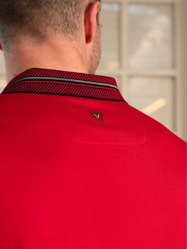 PAVI ITALY Polo Shirt red Premium Cotton Fabric Elastane Men's with Exclusive Styles and Limited Edition, Quality. in Saudi Arabia