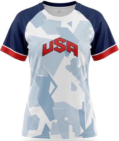 Women Soccer Jersey Sports Fans Outdoor T-Shirts Athletic Slim Fit Fan Soccer Jersey in Kuwait