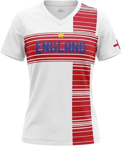Women Soccer Jersey Sports Fans Outdoor T-Shirts Athletic Slim Fit Fan Soccer Jersey in Kuwait
