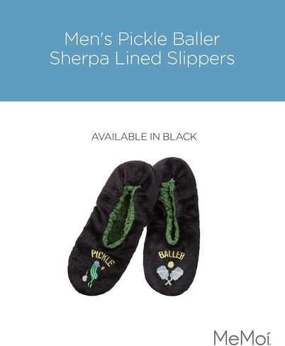 MeMoi Men's Pickle Baller Sherpa Lined Slippers in Kuwait