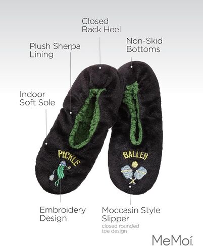 MeMoi Men's Pickle Baller Sherpa Lined Slippers in Kuwait