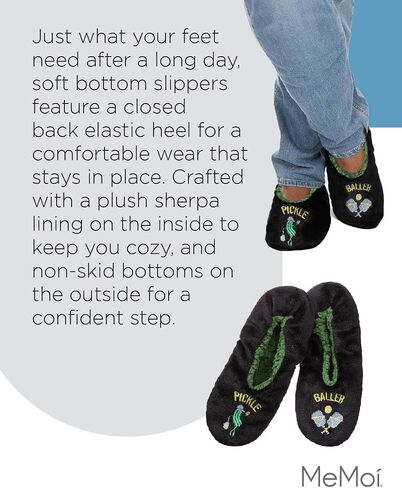 MeMoi Men's Pickle Baller Sherpa Lined Slippers in Kuwait