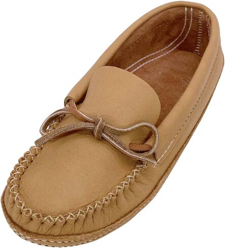 Bastien Industries Men's Moose Suede Leather Moccasin Slippers in Saudi Arabia