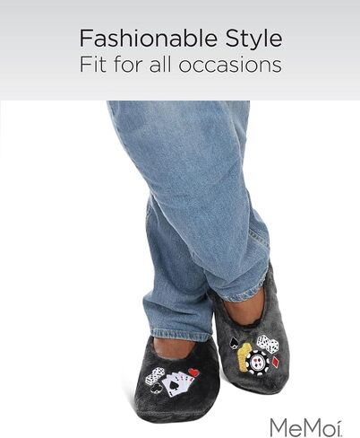 MeMoi Men's Casino Sherpa Lined Slippers in Kuwait
