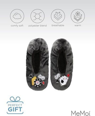 MeMoi Men's Casino Sherpa Lined Slippers in Kuwait