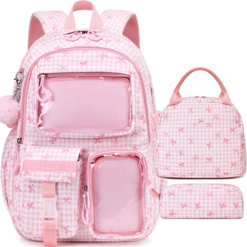 Jumpopack Backpack for Girls School Backpack for Kids Girls Backpack with Lunch Box,Kid Bookbag School Bag for Elementary,Cherry Ita Bag in Saudi Arabia