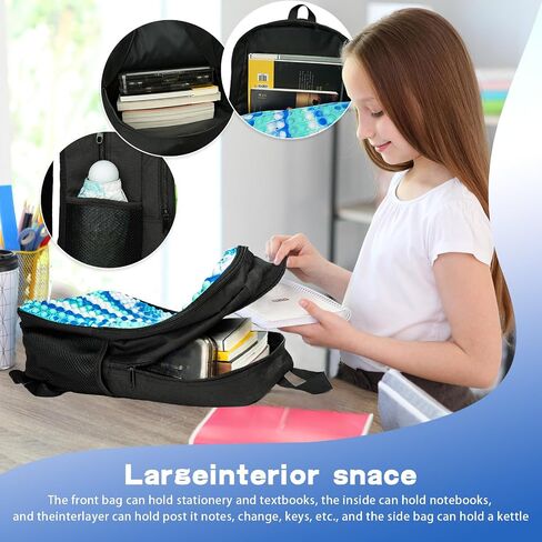 Pop It Backpack for Kids – Giant Full-Front Sensory Pop It Panel, Large 17.3 Inch School Bag, Double Compartment, Padded Straps, Water Resistant – Fidget Toy Gift for Boys and Girls in Kuwait