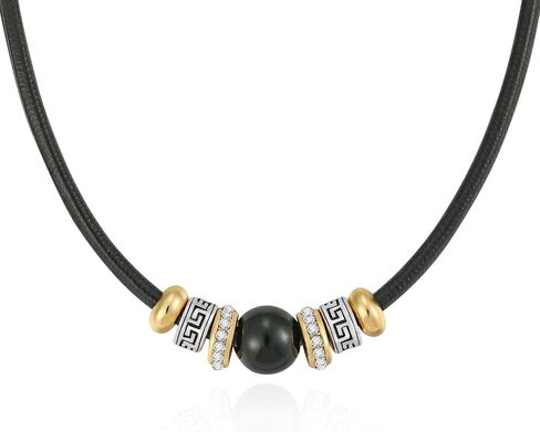 Cord Pendant Necklace for Women, Adjustable Cord Choker with Natural Stone & Charm, Trendy Statement Necklaces Summer Jewelry Gifts in Saudi Arabia