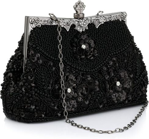 1920s Vintage Beaded Clutch Evening Bags Pearl Flapper Handbag for Women Wedding Party in Saudi Arabia