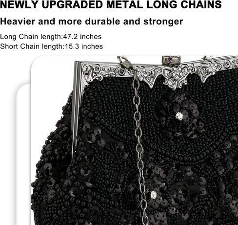 1920s Vintage Beaded Clutch Evening Bags Pearl Flapper Handbag for Women Wedding Party in Saudi Arabia
