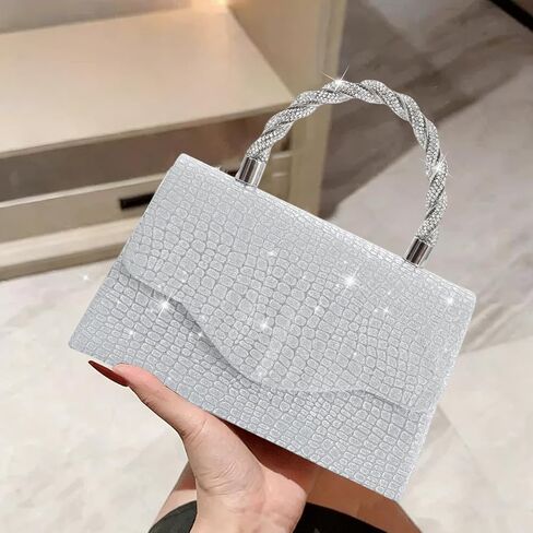 Mother's Day Women's Evening Bag Purse Clutch Bag，Glitter Evening Bag Sparkling Envelope Packet with Detachable Chain，for Women's Formal Evening Wedding Prom Events in Saudi Arabia