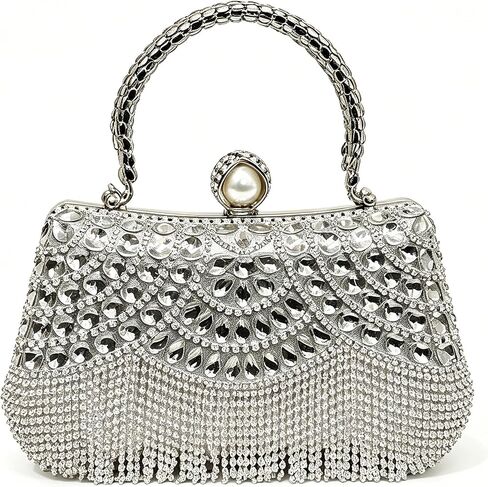 2026 Fringe Rhinestones Clutch Purse for Women Elegant Clasp Evening Bag Diamond Handbag for Cocktail Prom in Saudi Arabia