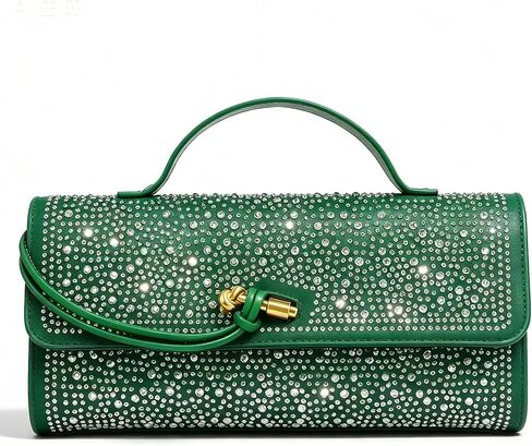 Clutch Purses for Women, Formal Evening Bags Suede Shoulder Envelope Party Handbags Wedding Cocktail Prom Clutches in Kuwait