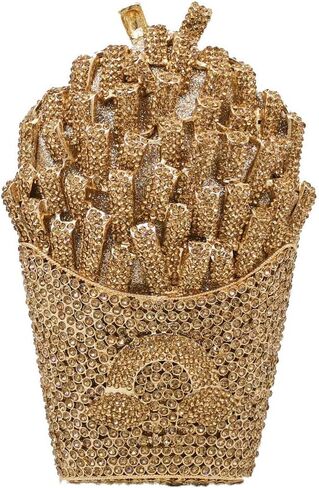 Novelty Small Fries Chip Women Evening Handbags,Party Dinner Crystal Clutch Bag,Bridal Rhinestone Clutch Purse in Saudi Arabia