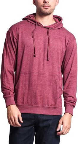 G-Style USA Men's Cross-Dyed Heather Jersey Lightweight Pullover Hoodie Sweatshirt in Saudi Arabia