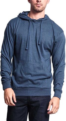 G-Style USA Men's Cross-Dyed Heather Jersey Lightweight Pullover Hoodie Sweatshirt in Saudi Arabia