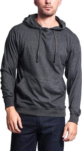 G-Style USA Men's Cross-Dyed Heather Jersey Lightweight Pullover Hoodie Sweatshirt in Saudi Arabia