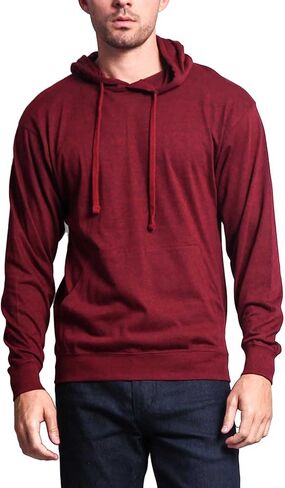 G-Style USA Men's Cross-Dyed Heather Jersey Lightweight Pullover Hoodie Sweatshirt in Saudi Arabia