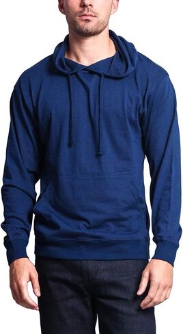 G-Style USA Men's Cross-Dyed Heather Jersey Lightweight Pullover Hoodie Sweatshirt in Saudi Arabia