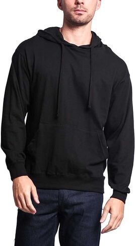 G-Style USA Men's Cross-Dyed Heather Jersey Lightweight Pullover Hoodie Sweatshirt in Saudi Arabia