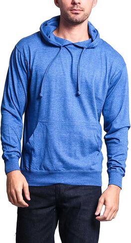 G-Style USA Men's Cross-Dyed Heather Jersey Lightweight Pullover Hoodie Sweatshirt in Saudi Arabia