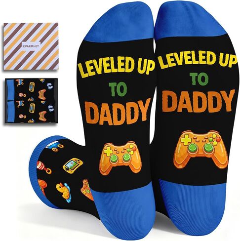 First Fathers Day Gift for New Dad Socks First Time Dad Daddy Gifts for Men 1st Time Dad to Be Funny Expecting Soon to Be Dad Pregnancy Announcement Socks Birthday Christmas Stocking Stuffers in Kuwait