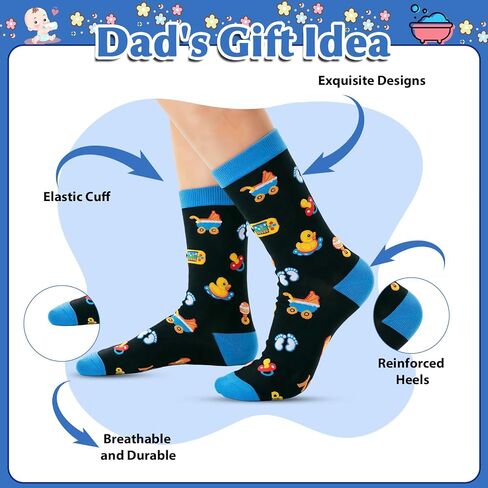 First Fathers Day Gift for New Dad Socks First Time Dad Daddy Gifts for Men 1st Time Dad to Be Funny Expecting Soon to Be Dad Pregnancy Announcement Socks Birthday Christmas Stocking Stuffers in Kuwait