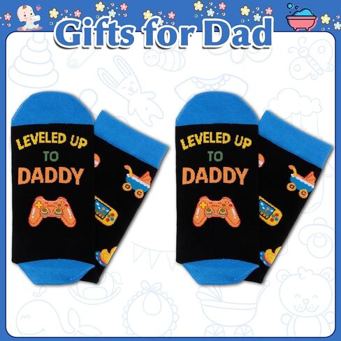 First Fathers Day Gift for New Dad Socks First Time Dad Daddy Gifts for Men 1st Time Dad to Be Funny Expecting Soon to Be Dad Pregnancy Announcement Socks Birthday Christmas Stocking Stuffers in Kuwait
