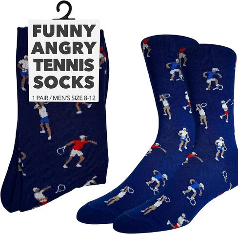 Funny Tennis Socks for Men – Novelty Tennis Gift, Cool Socks for Dad, Husband, Boyfriend, Unique Gift for Tennis Players in Saudi Arabia