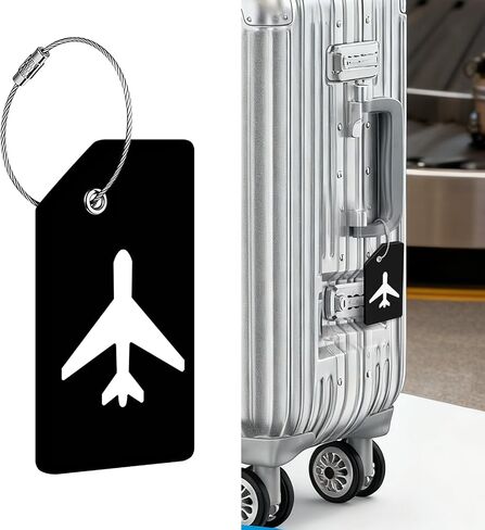 Silicone Luggage Tag with Cable Loop Flexible Travel ID for Suitcases Bags Hidden Reusable Set for Traveler 1 Pcs(Blue) in Kuwait