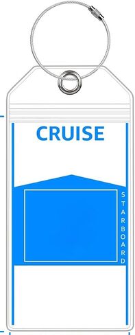 6 Pack Cruise Luggage Tags Holder for NCL, Princess, Carnival, Royal Caribbean and Celebrity Cruise Necessities，Clear Waterproof Cruise Essentials in Kuwait